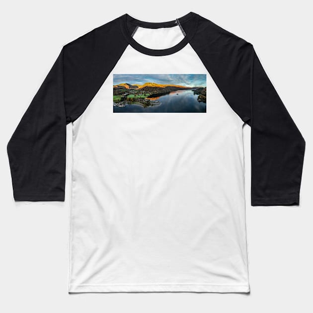 Glenridding Dawn, Ullswater, Cumbria Baseball T-Shirt by davehudspeth